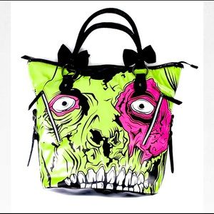 NWT IRON FIST GREEN ZOMBIE CHOMPER TOTE
